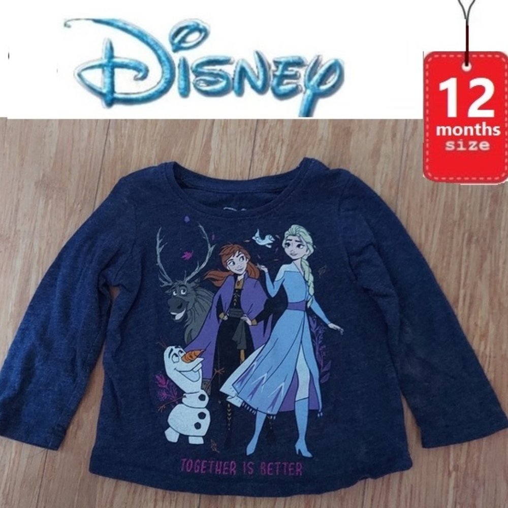 🎁 10/$25 Frozen long sleeve t shirt, 12 months,  Princess Elsa, Princess Anna